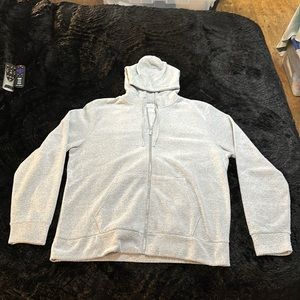 Light gray Old Navy zip-up hoodie. Size XL.